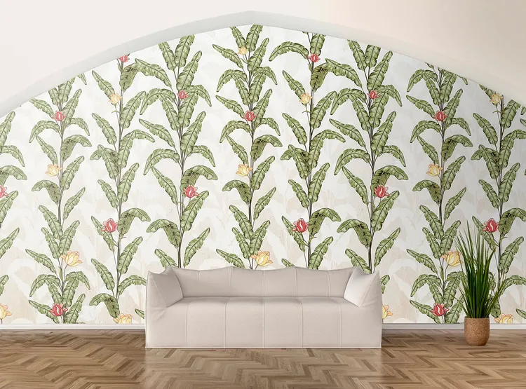 Wonderwall vol1 -  Pannello in carta da parato tropicale in due colorazioni, dimensioni L188cm x H300cm ripetibile