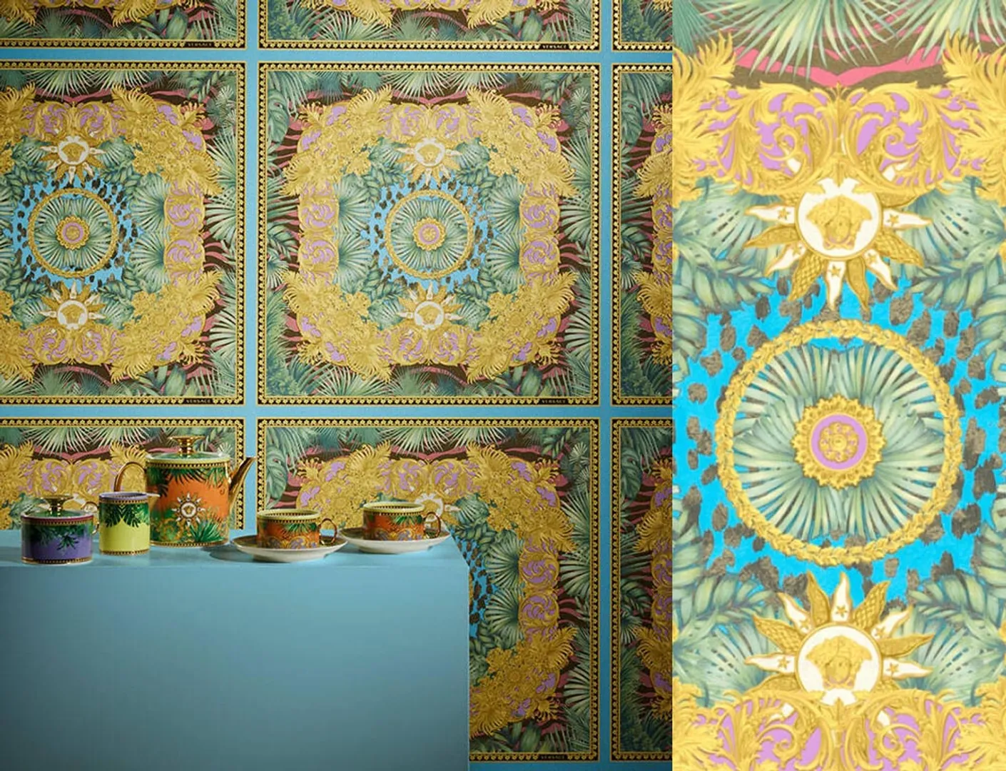 Versace 5 - Carta da parato griffata in varie referenze di colore. 