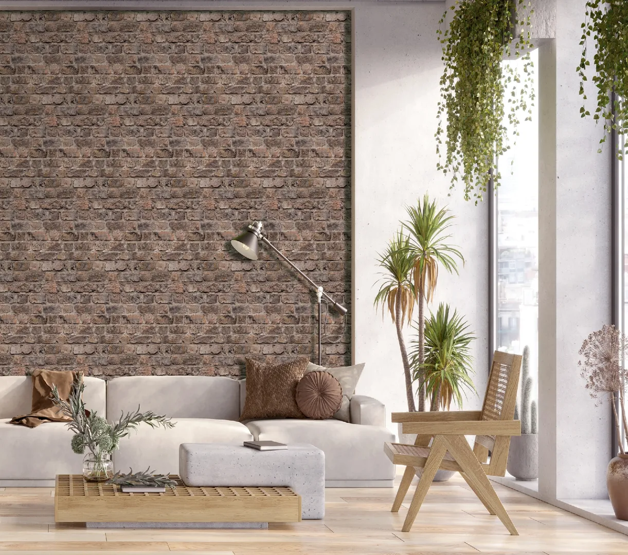 Feature Walls - Parati mattoncini industrial ripetibili dim. H2.80m x L1.06
