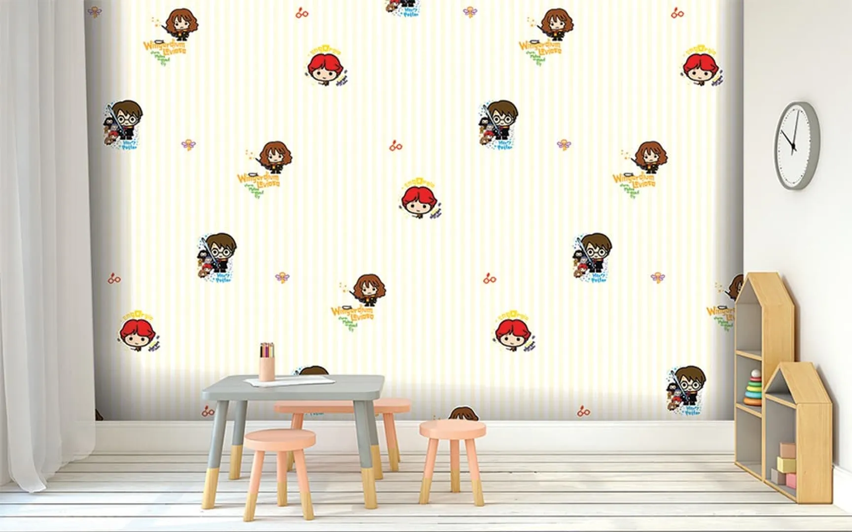 Ada Kids Murals - Parato cartoon Harry Potter per camera bambini. Varie dimensioni