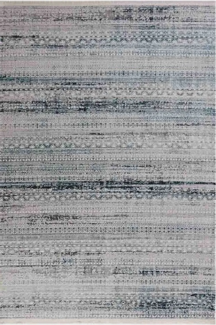 Venita - Tappeto da interno per ambienti moderni, colore azzurro - blu,  100% Poliestere