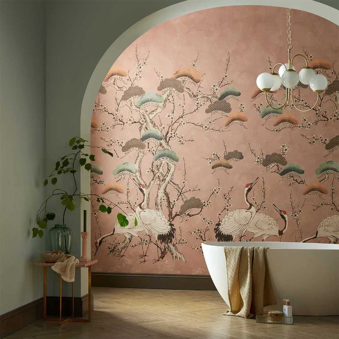 Decorative papers - Pannello decorativo in vari colori stile giapponese su TNT. Altezza 3.00m x lunghezza 2.80m