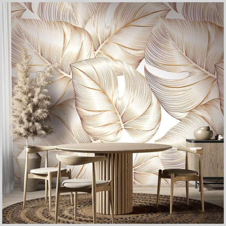 Outlet Enjoy- Parato foglie grandi moderno dimensione H 2.80m x L 1.59m pz 12