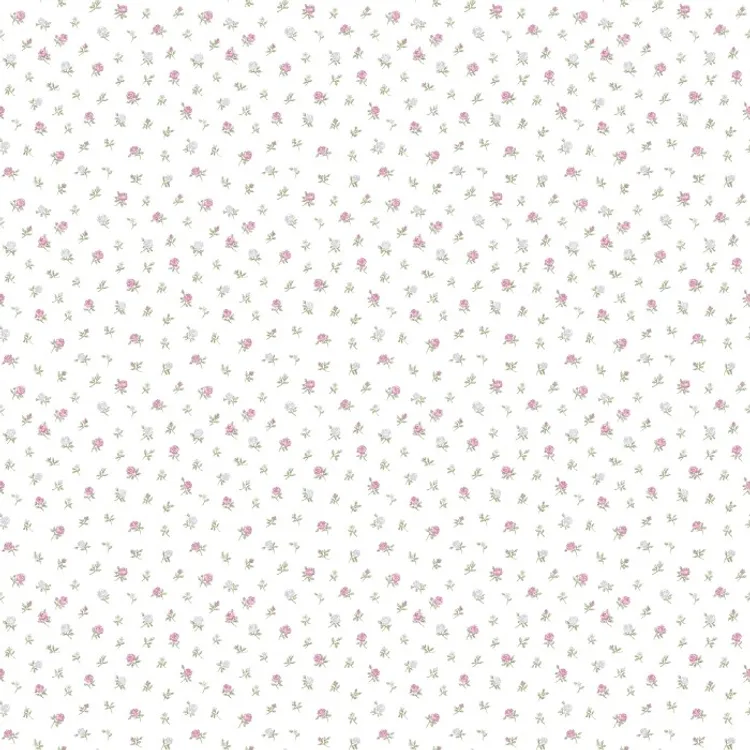 Fiori country - Parato roselline shabby coloreate 