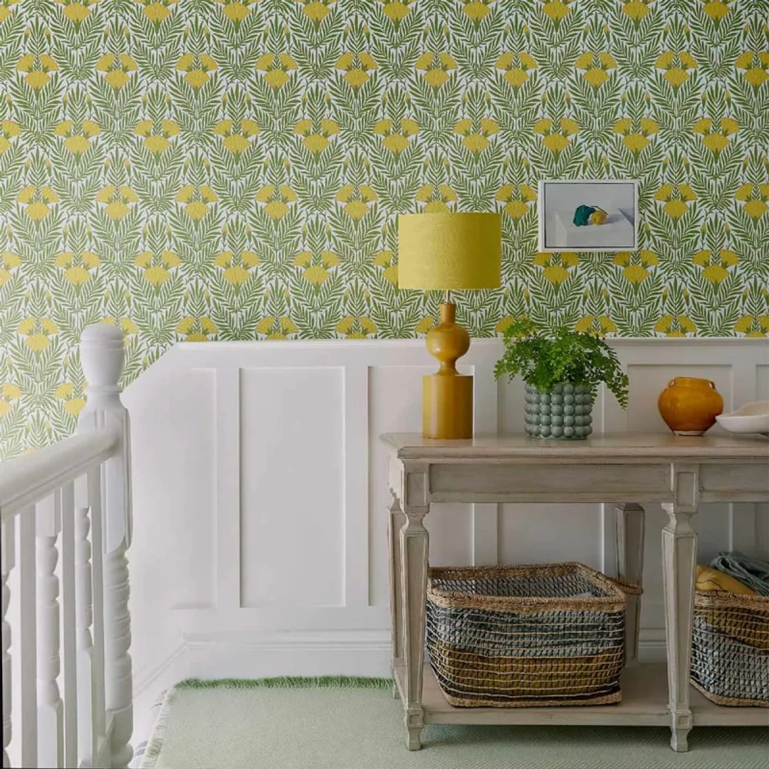 Decorative papers - Carta da parato floreale con frutta varie colorazioni su tnt