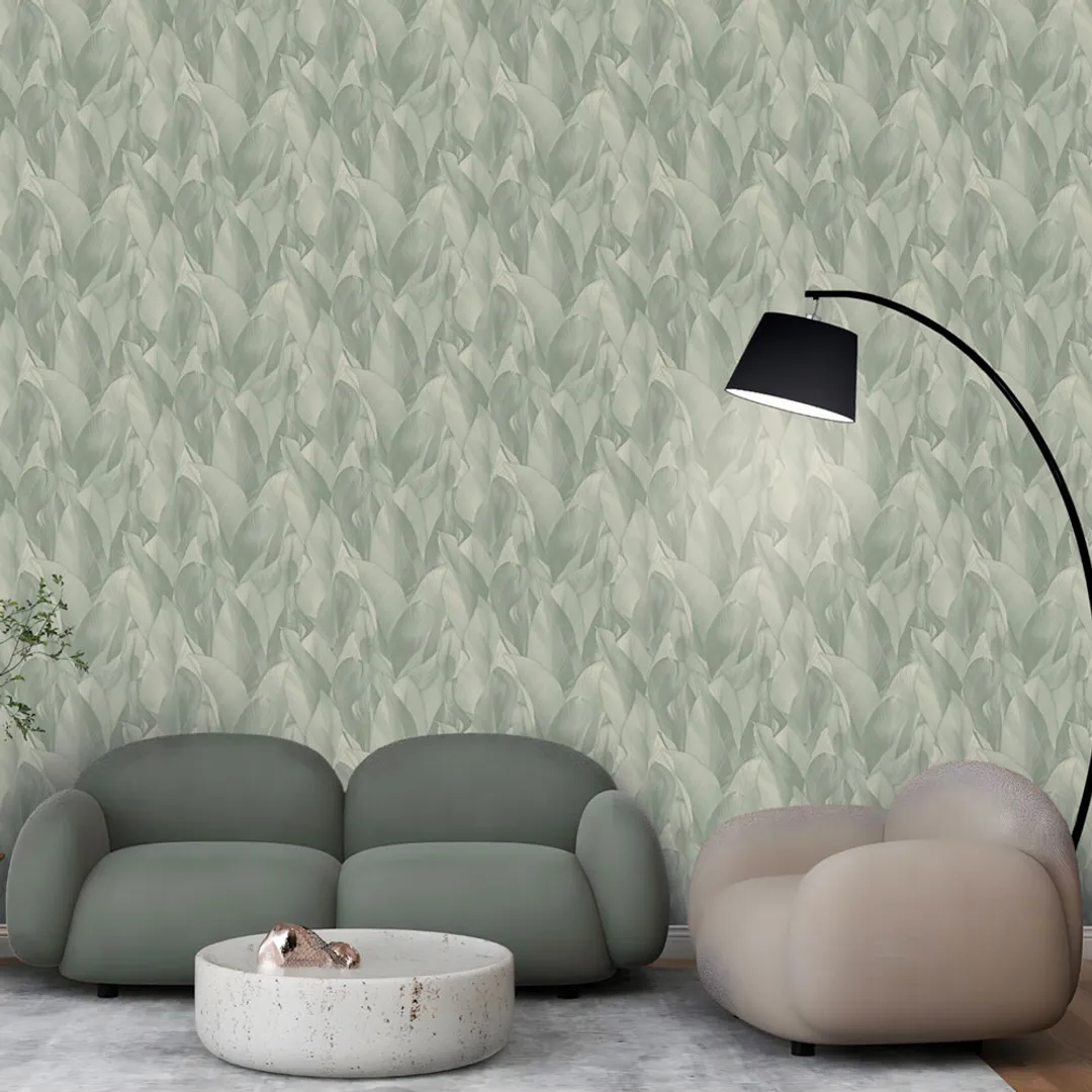 Outlet Architexture - Carta da parato Architexture con disegno foglie. Marca Zambaiti PZ6