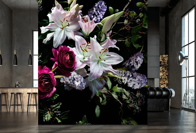 Feature Walls - Carta da parati floreale in due colorazioni ripetibili. Dim. H2.80m x L2.12m