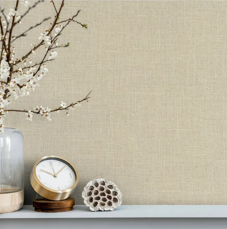 Enjoy - Carta parati in tinta unita effetto tessuto